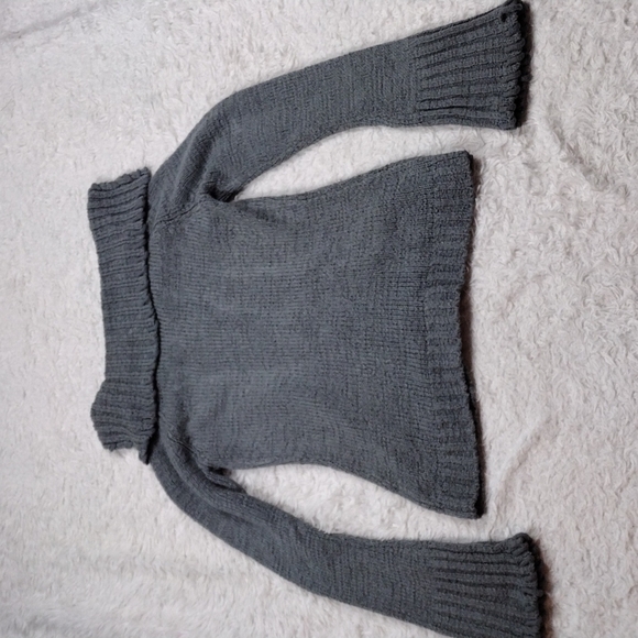 Bcbgmaxazria Gray Shawl Collar Long Sleeve Zipper Front Knit Cardigan Sweater - Picture 9 of 11